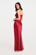 Sable Silk Maxi Dress - Burgundy , THE WAY OF EMELIA 'da!