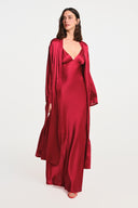 Peri Maxi Silk Kimono - Red , THE WAY OF EMELIA 'da!