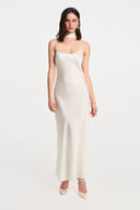 Elara Silk Maxi Dress - White , THE WAY OF EMELIA 'da!