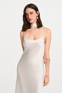 Elara Silk Maxi Dress - White , THE WAY OF EMELIA 'da!