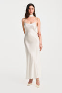 Elara Silk Maxi Dress - White , THE WAY OF EMELIA 'da!