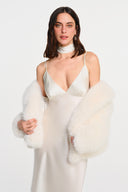 Sable Silk Maxi Dress - White , THE WAY OF EMELIA 'da!