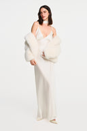 Sable Silk Maxi Dress - White , THE WAY OF EMELIA 'da!