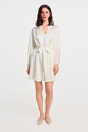 Amaya Silk Mini Kimono - White , THE WAY OF EMELIA 'da!