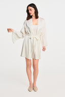 Amaya Silk Mini Kimono - White , THE WAY OF EMELIA 'da!