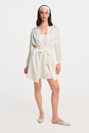 Amaya Silk Mini Kimono - White , THE WAY OF EMELIA 'da!