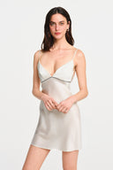 Fleur Silk Mini Dress - White , THE WAY OF EMELIA 'da!
