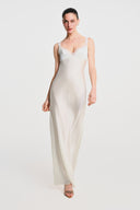 Noa Silk Maxi Dress - White , THE WAY OF EMELIA 'da!