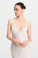 Noa Silk Maxi Dress - White , THE WAY OF EMELIA 'da!