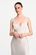 Noa Silk Maxi Dress - White , THE WAY OF EMELIA 'da!