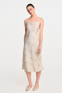 Prosecco Midi Dress - Beige , THE WAY OF EMELIA 'da!