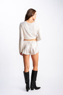 Baby Silk Shorts - Beyaz