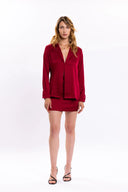 YASMIN SATIN SET / BURGUNDY
