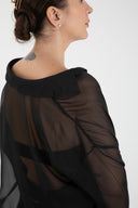 ALHENA VEIL MAXI SHIRT / BLACK