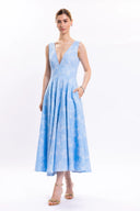 BLUE BELLA MIDI DRESS / BLUE