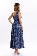 BLUE BELLA MIDI DRESS / DARK BLUE