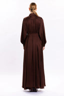 TALIA MAXI DRESS / CHOCOLATE BROWN