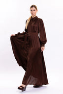 TALIA MAXI DRESS / CHOCOLATE BROWN