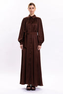 TALIA MAXI DRESS / CHOCOLATE BROWN