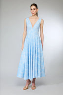 Blue Bella Midi Dress - Blue