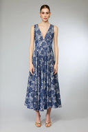 Blue Bella Midi Dress - Dark Blue