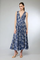 Blue Bella Midi Dress - Dark Blue