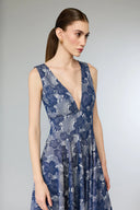 Blue Bella Midi Dress - Dark Blue