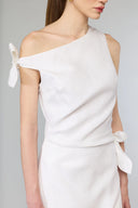 Lara Linen Dress - Beyaz