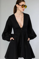 Mimi Noir Mini Dress - Black