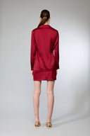 Yasmin Satin Set - Burgundy