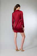 Yasmin Satin Set - Burgundy