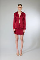 Yasmin Satin Set - Burgundy