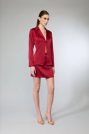 Yasmin Satin Set - Burgundy