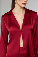 Yasmin Satin Set - Burgundy