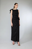Lara Linen Dress - Black