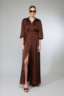 Talia Maxi Dress - Chocolate Brown