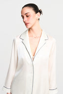 ADELE SILK PAJAMA SET / WHITE