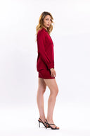 YASMIN SATIN SET / BURGUNDY