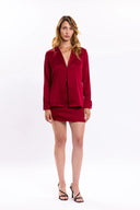 YASMIN SATIN SET / BURGUNDY