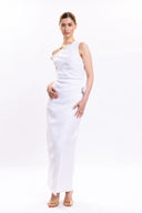 LARA LINEN DRESS / WHITE