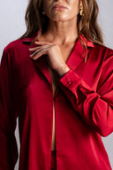 Yasmin Satin Set - Burgundy